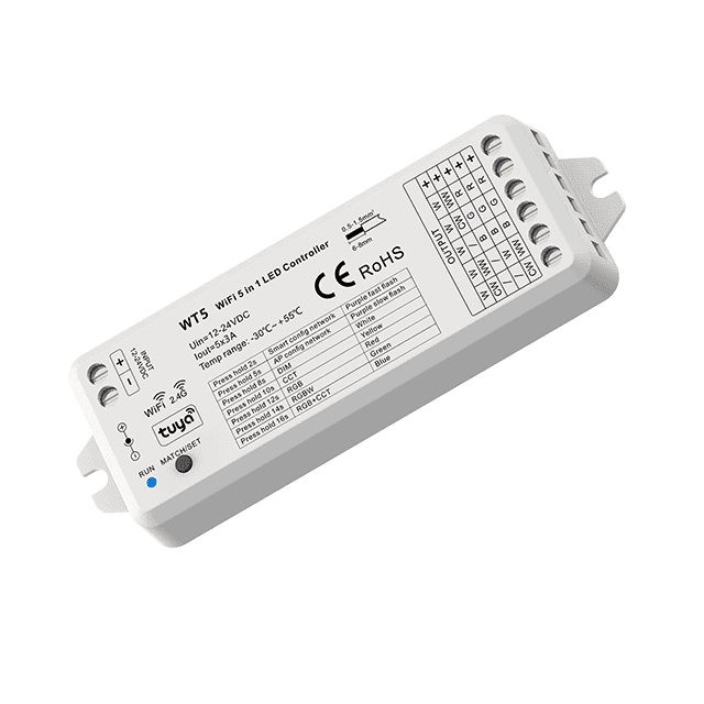 SKY WiFi + RF Dimmer/CCT Receiver, 2 Ch 5A, Tuya, Alexa & Google