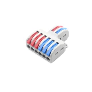 Lever Wire Connector 2-In 6-Out, 28-12 AWG, 32A 600V