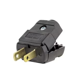Screw-In 2-Prong US Plug Connector, 15A 125V, 16-18 AWG