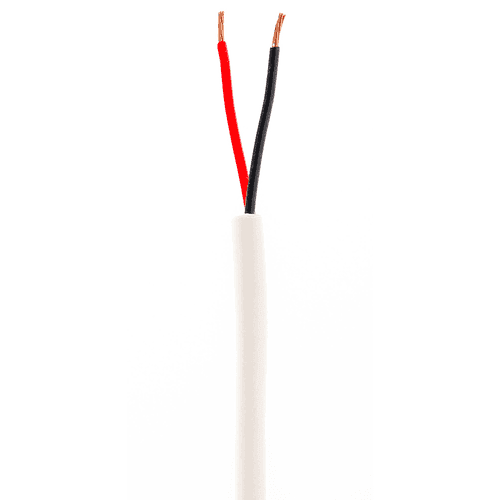 22/2 AWG Stranded Wire, 5A 125V, White Jacket – Sold by the Foot