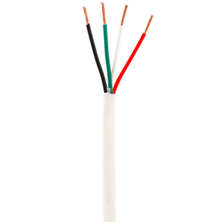 22/4 AWG Stranded Wire, 5A 125V, White Jacket – Sold by the Foot
