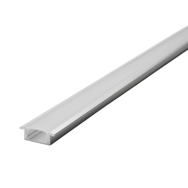 Recessed LED Aluminum Channel for 10mm Strip, 8 ft – Silver (AR1)