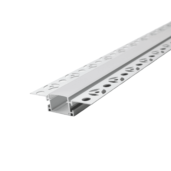 Trimless Recessed Drywall LED Channel, Dual 12mm Strip, 8 ft – Silver (RT1)