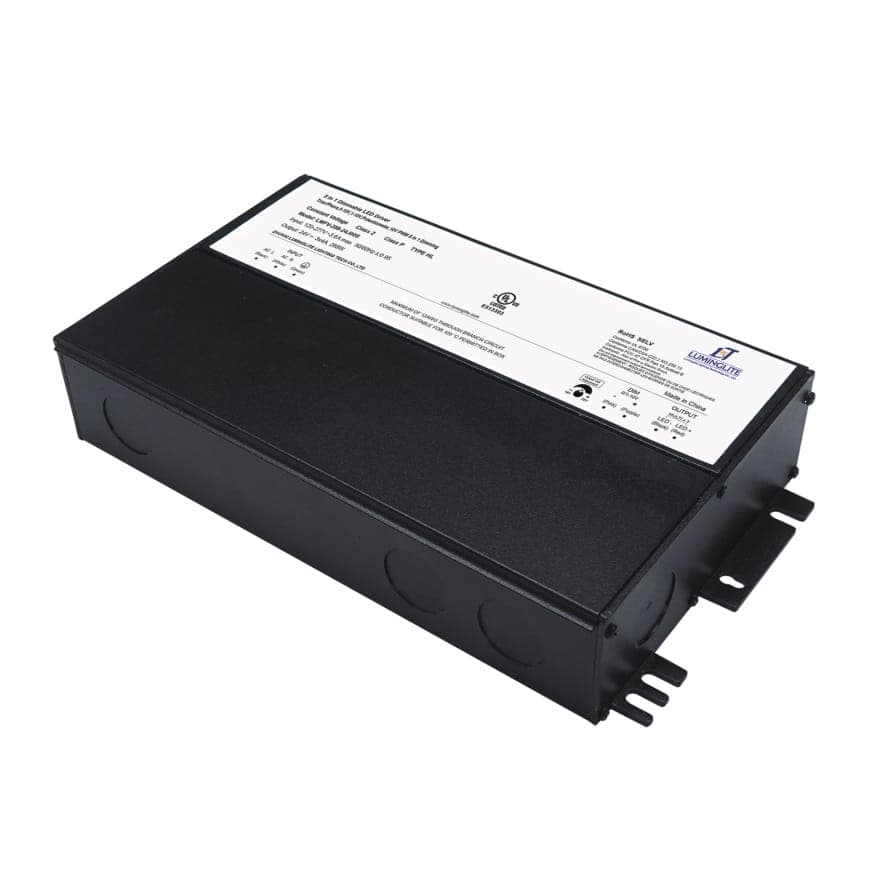 5-in-1 Dimmable 384W 24V LED Driver, Triac & 0-10V, 4×96W Class 2