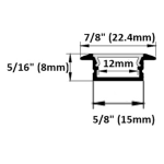8-feet Flanged Aluminum Channel White - AR1 - Image 3