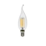 LED Filament Candle Bulb with Flame Tip, 3.5W
