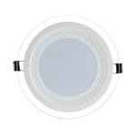 5" LED Glass Round Panel - Switchable Color Temperature, 12W