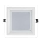 5" LED Glass Square Panel - Switchable Color Temperature, 12W