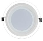 7" LED Glass Round Panel - Switchable Color Temperature, 12W
