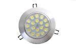 6" LED Down Light Silver Frame, 18W