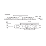 SMD2835 LED Linear Modules, 3 Chips, 7000K - Image 2