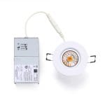 3" Interchangeable Trim Down Light - White Frame, 8W